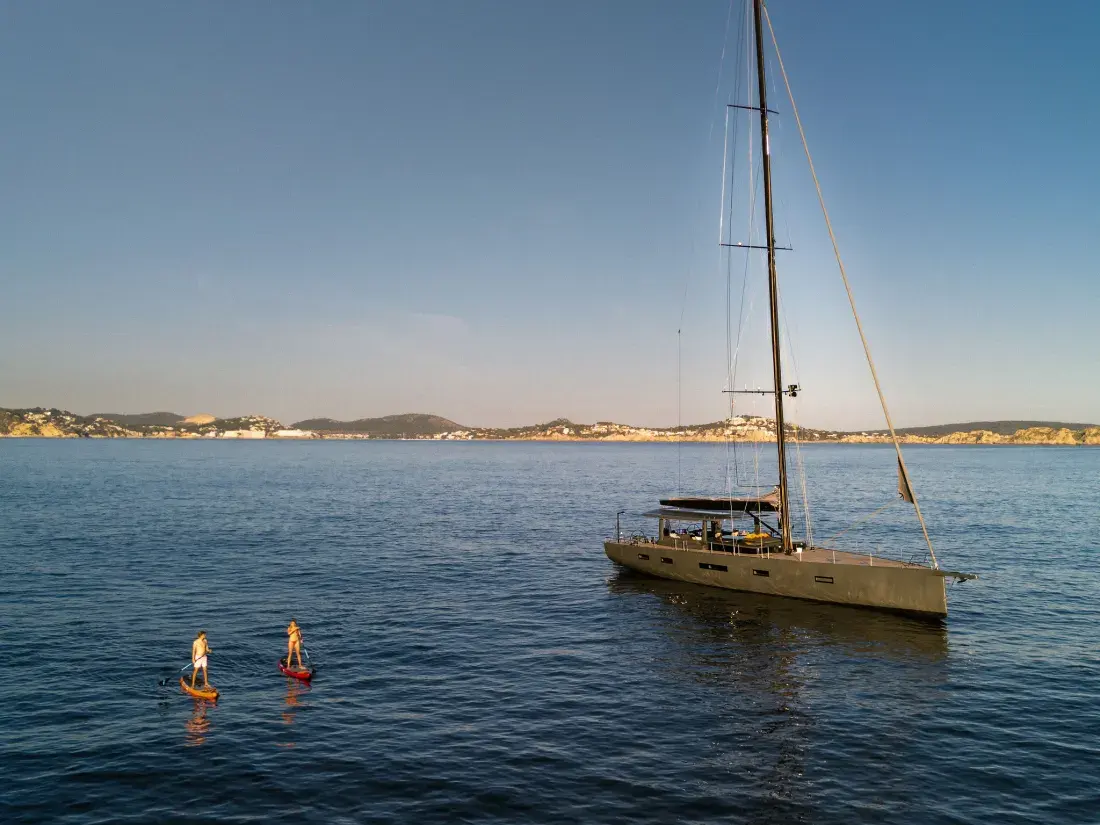 Sailing Yacht W, exterior, on the water