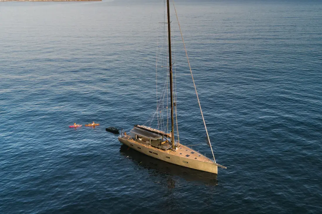 Sailing Yacht W, exterior, on the water