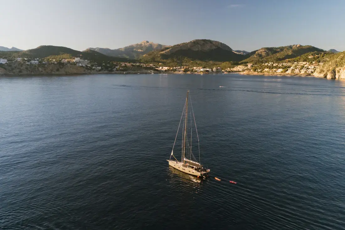 Sailing Yacht W, exterior, on the water