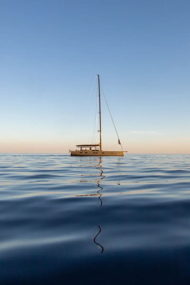Sailing Yacht W, exterior, on the water