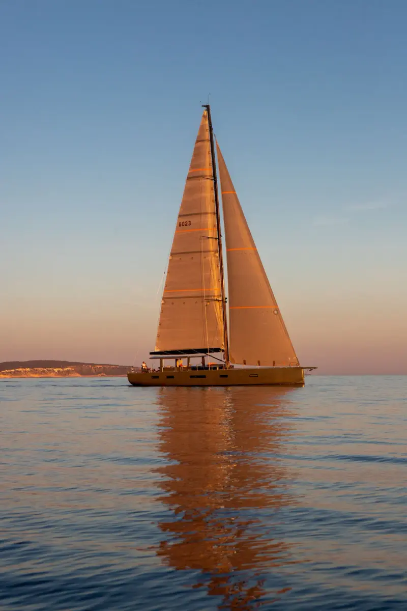 Sailing Yacht W, exterior, on the water