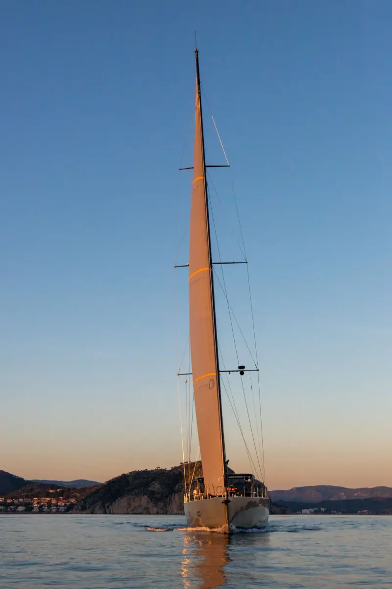 Sailing Yacht W, exterior, on the water