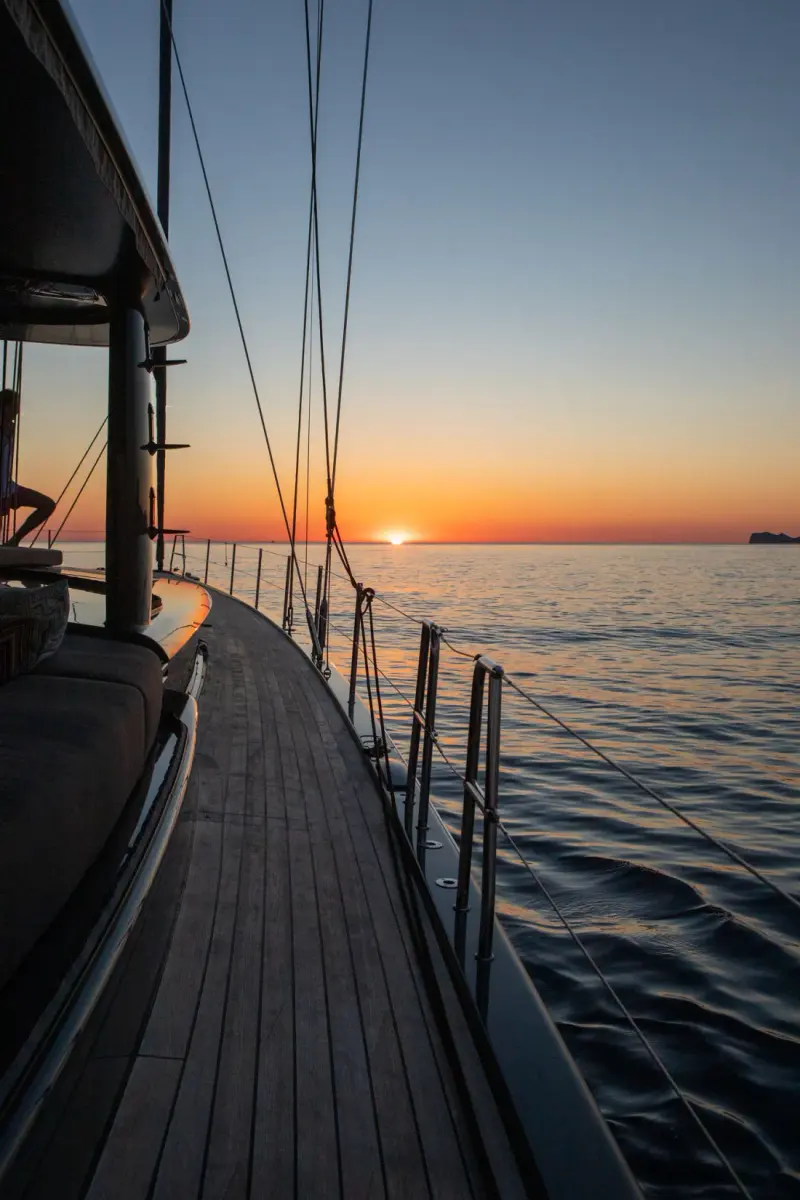 Sailing Yacht W, exterior, on the water