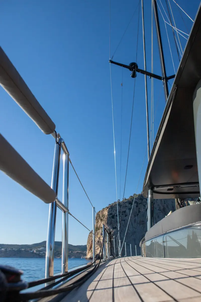 Sailing Yacht W, exterior, on the water