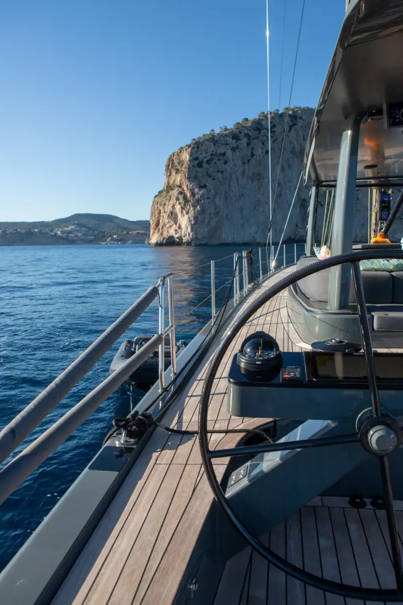 Sailing Yacht W, exterior, on the water