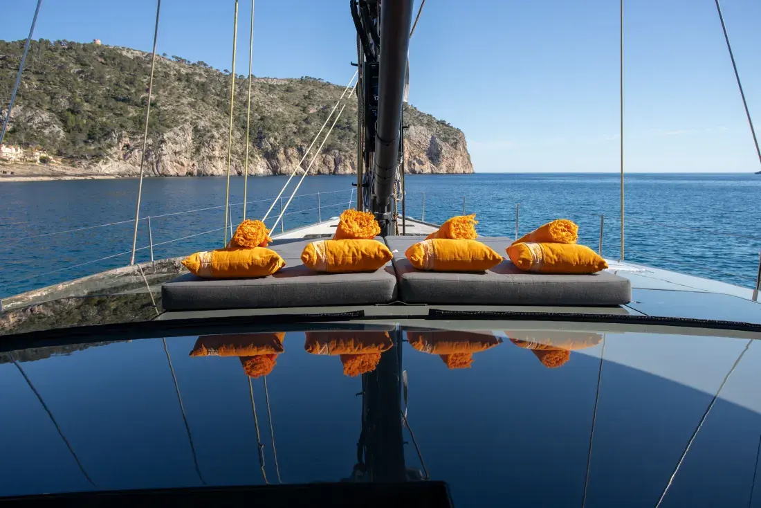 Sailing Yacht W, exterior, on the water