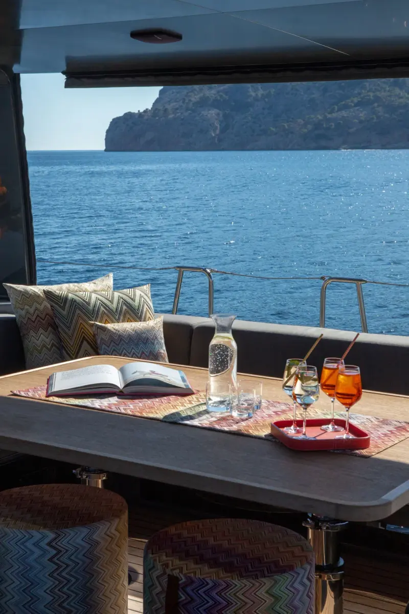 Sailing Yacht W, exterior, on the water