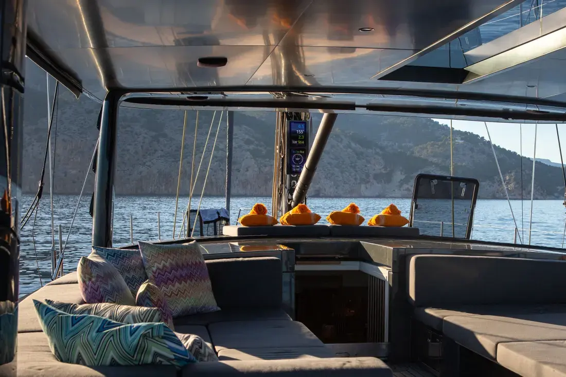 Sailing Yacht W, exterior, on the water