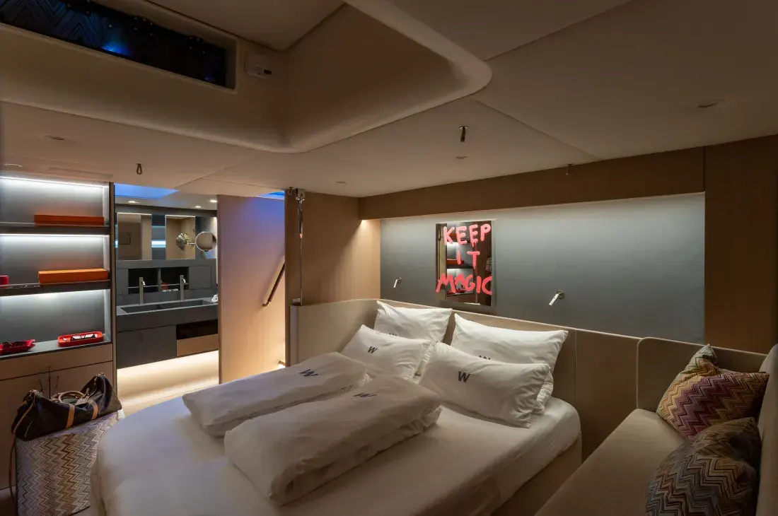 Sailing Yacht W, interior, below deck
