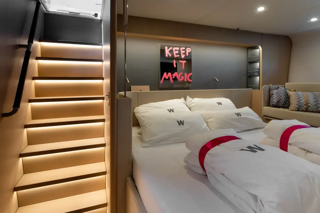 Sailing Yacht W, interior, below deck