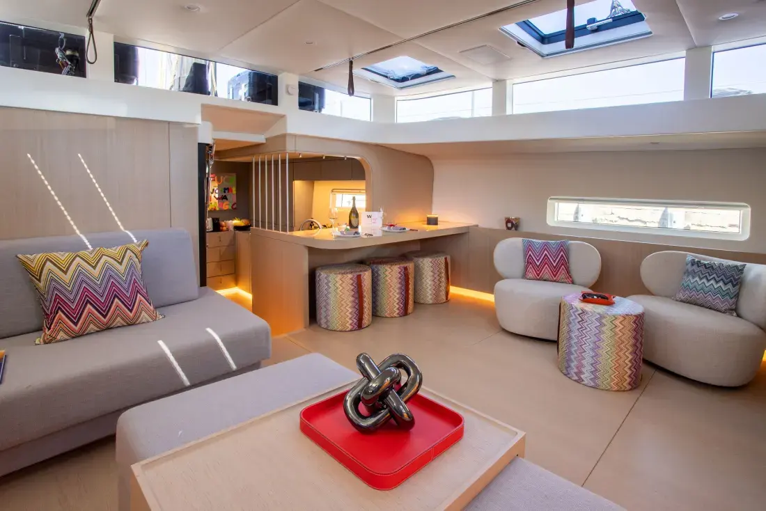 Sailing Yacht W, interior, below deck
