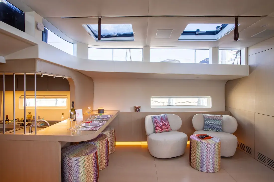 Sailing Yacht W, interior, below deck