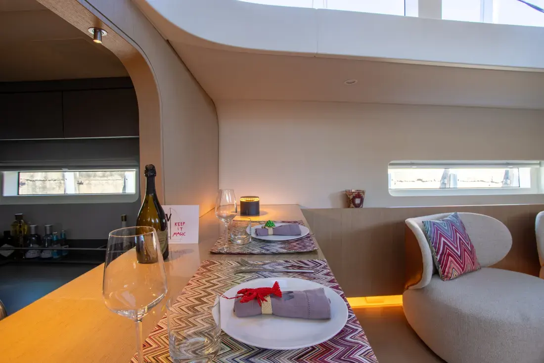 Sailing Yacht W, interior, below deck
