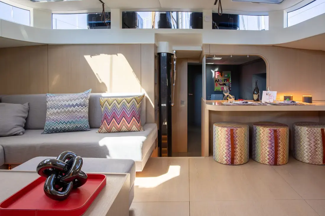 Sailing Yacht W, interior, below deck