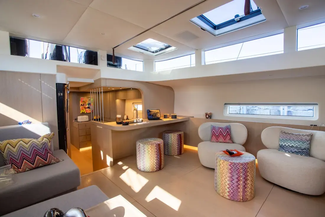 Sailing Yacht W, interior, below deck