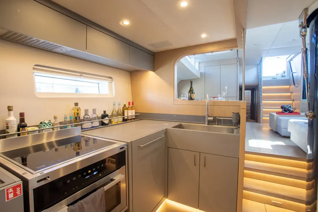 Sailing Yacht W, interior, below deck