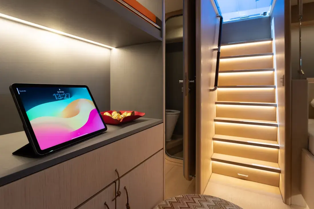 Sailing Yacht W, interior, below deck
