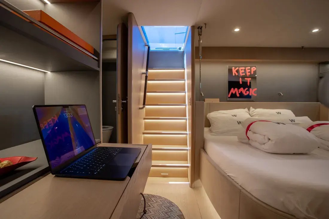 Sailing Yacht W, interior, below deck