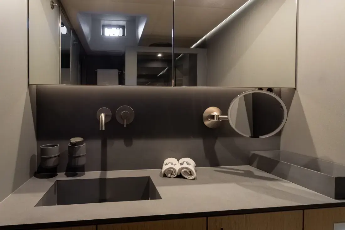 Sailing Yacht W, interior, below deck