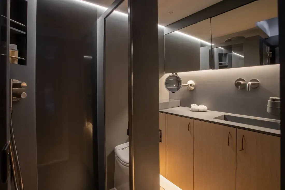Sailing Yacht W, interior, below deck