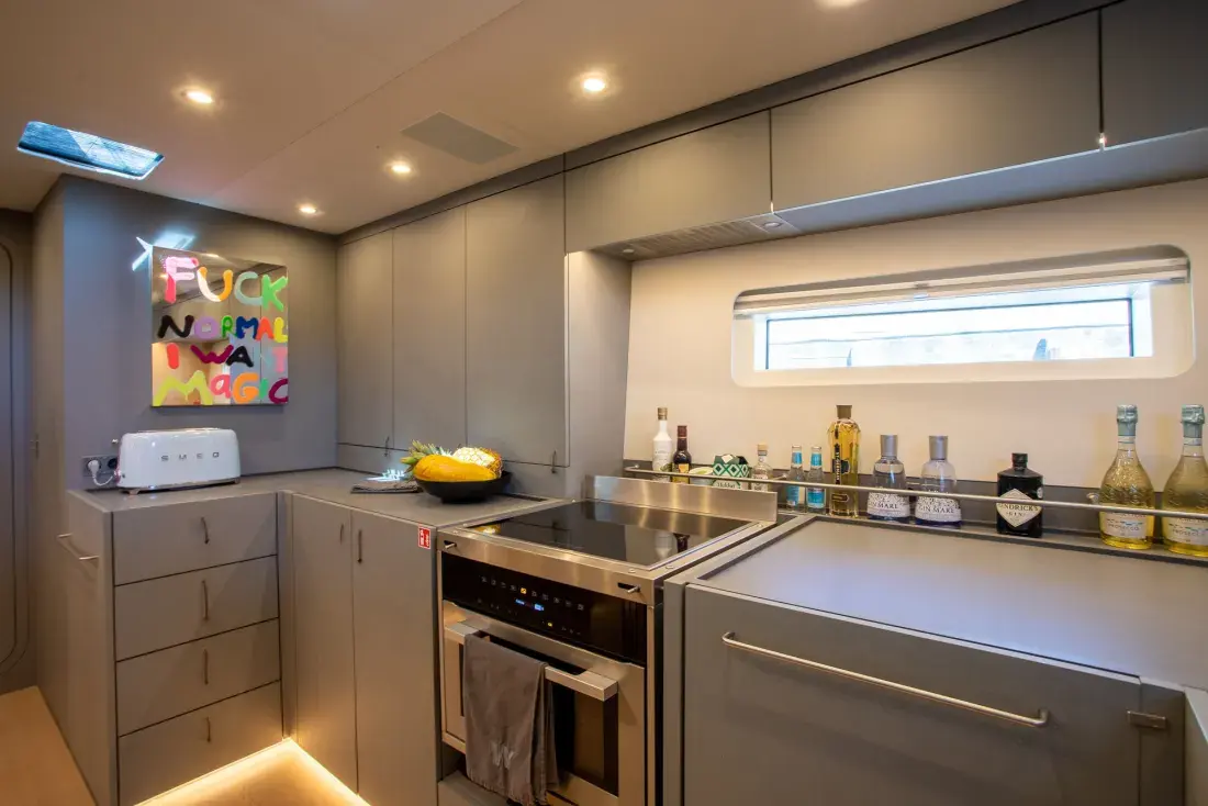 Sailing Yacht W, interior, below deck