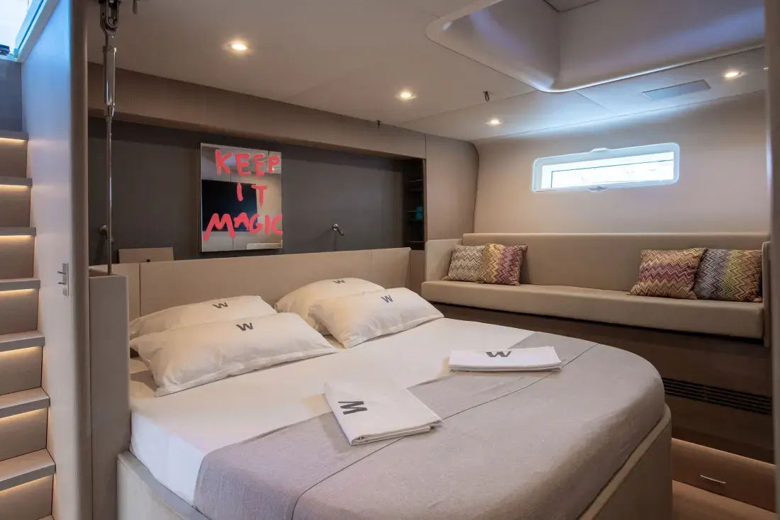 Sailing Yacht W, interior, below deck
